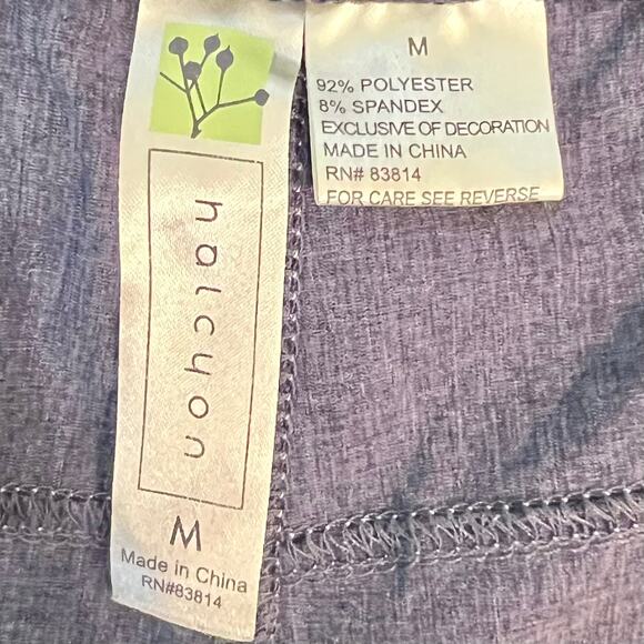 Halcyon Womens Blue Mid Rise Pull On Shorts Size M Stretch-Waist - Picture 2 of 12